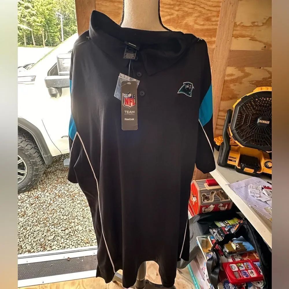 New Reebok Black NFL Team Polo Shirt
